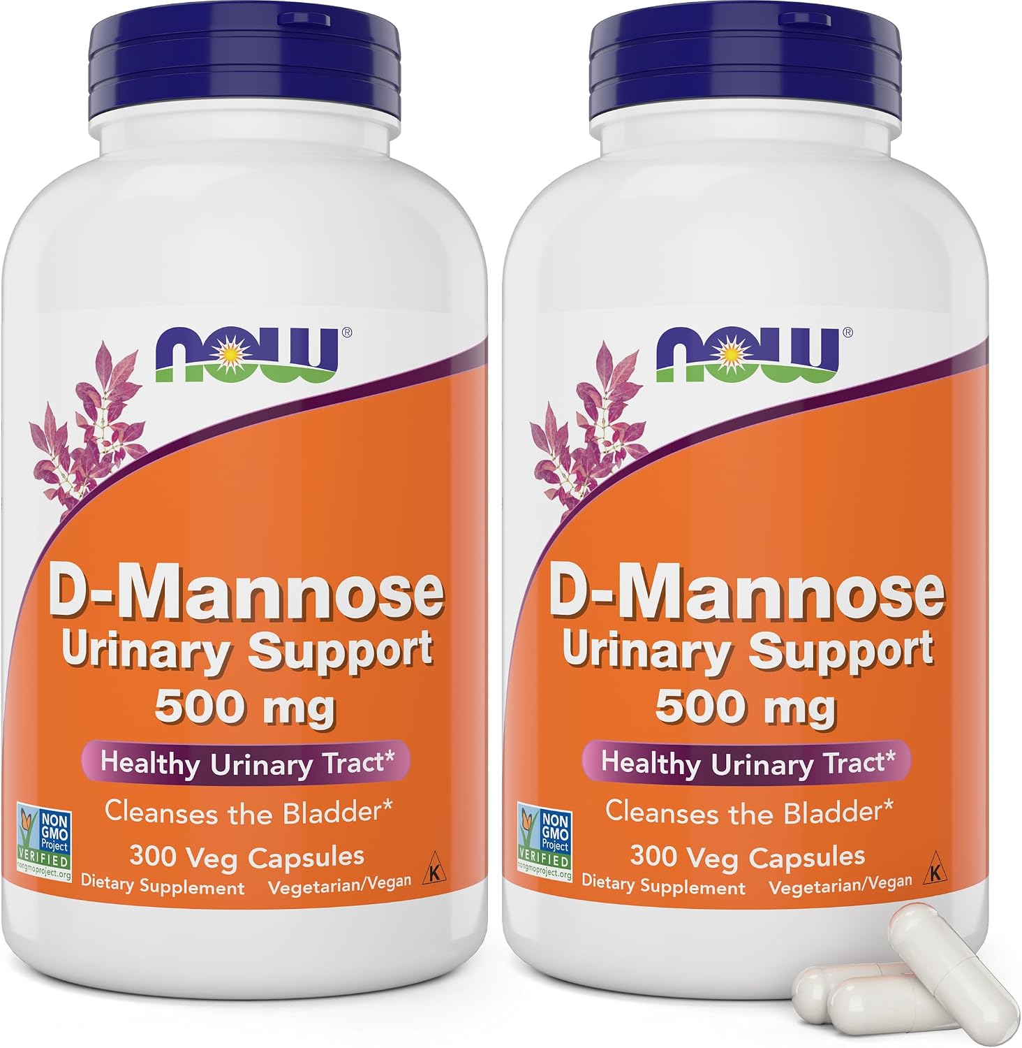 Now D-Mannose 500 mg, 300 Capsules - Vegan, Non-GMO Food Supplement for Men and Women - Supports a Healthy Urinary Tract, Promotes Bladder Comfort - görsel 8