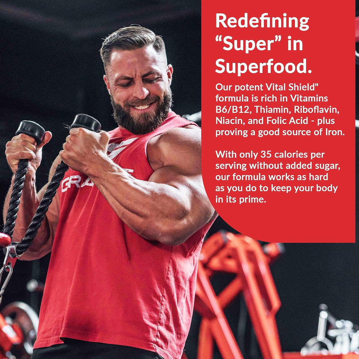 Granite Nutrition Vital Shield - USDA Organic Superfood Greens with Mushrooms & Tart Cherry for Energy, Immunity & Gut Health - Very Berry (30 Servings) - görsel 6