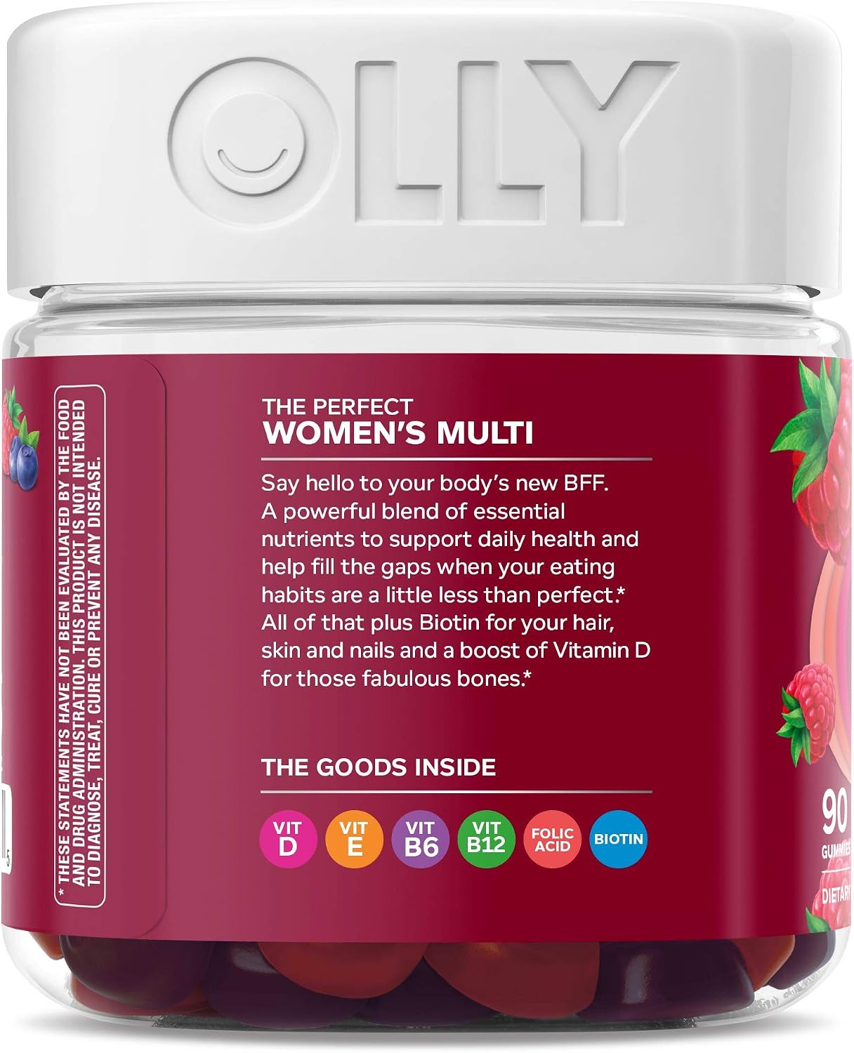 OLLY Women's Multivitamin Gummies - Berry Flavour, 180 Gummies (90-Day Supply) - görsel 8