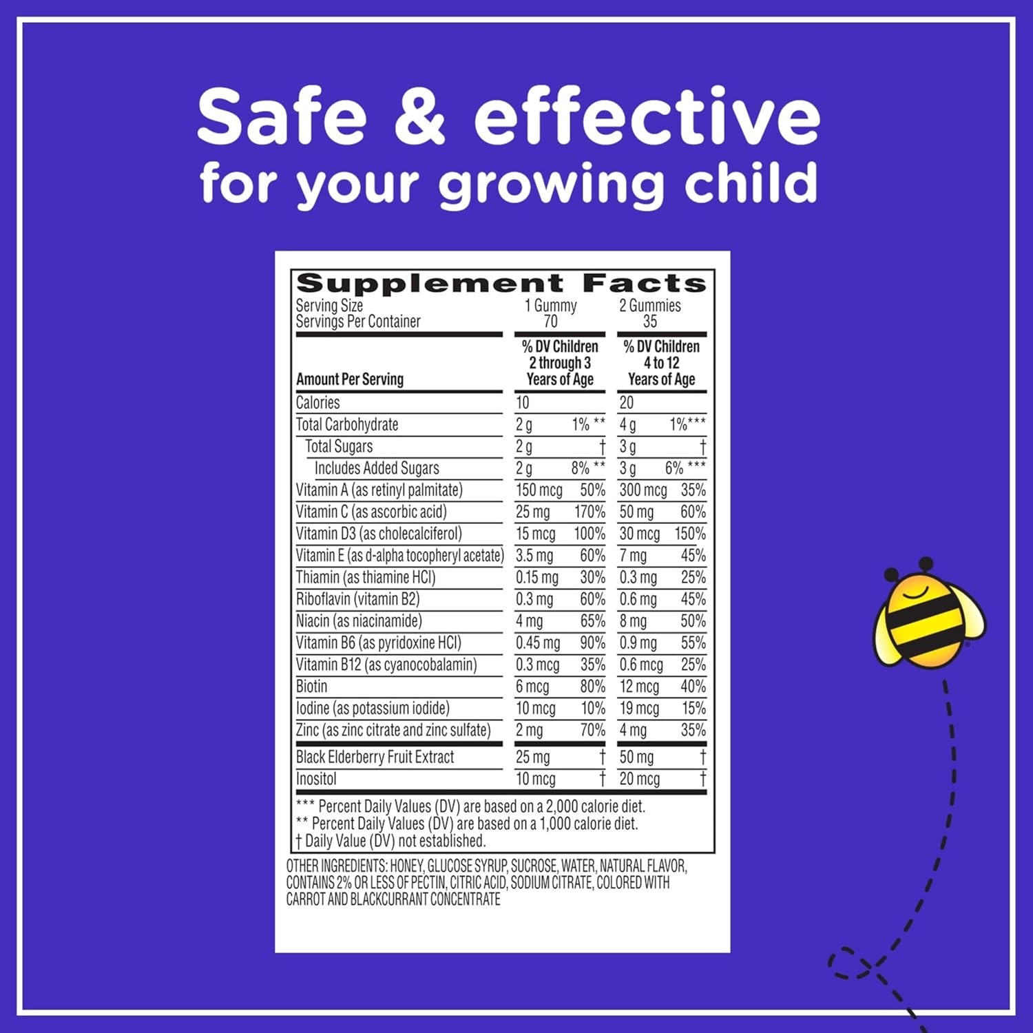 Zarbee's Complete Kids Multivitamin Gummies + Immune Support, 70 Gummies - görsel 5
