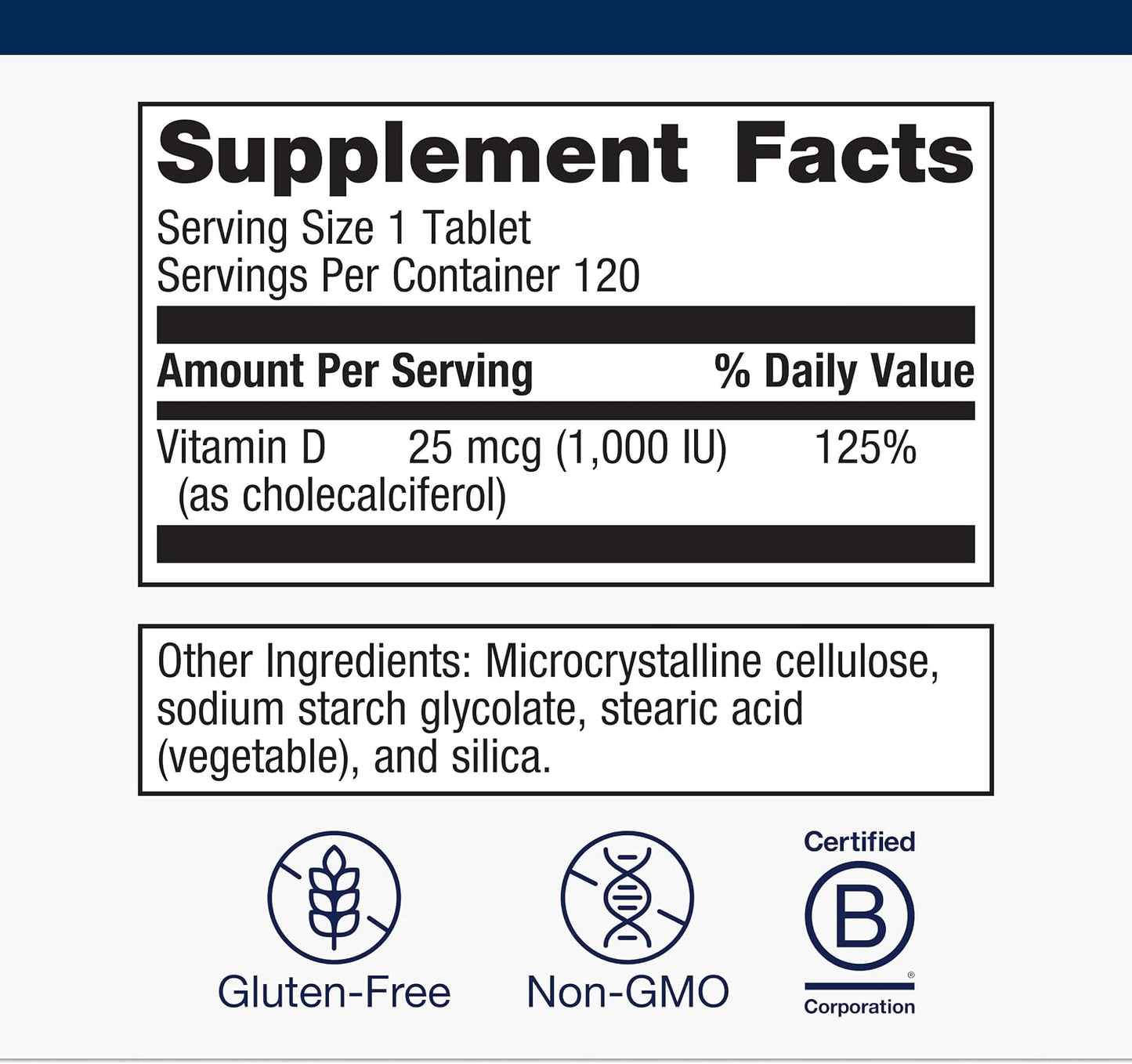 Metagenics Vitamin D3 1000 IU - 120 Tablets - görsel 4