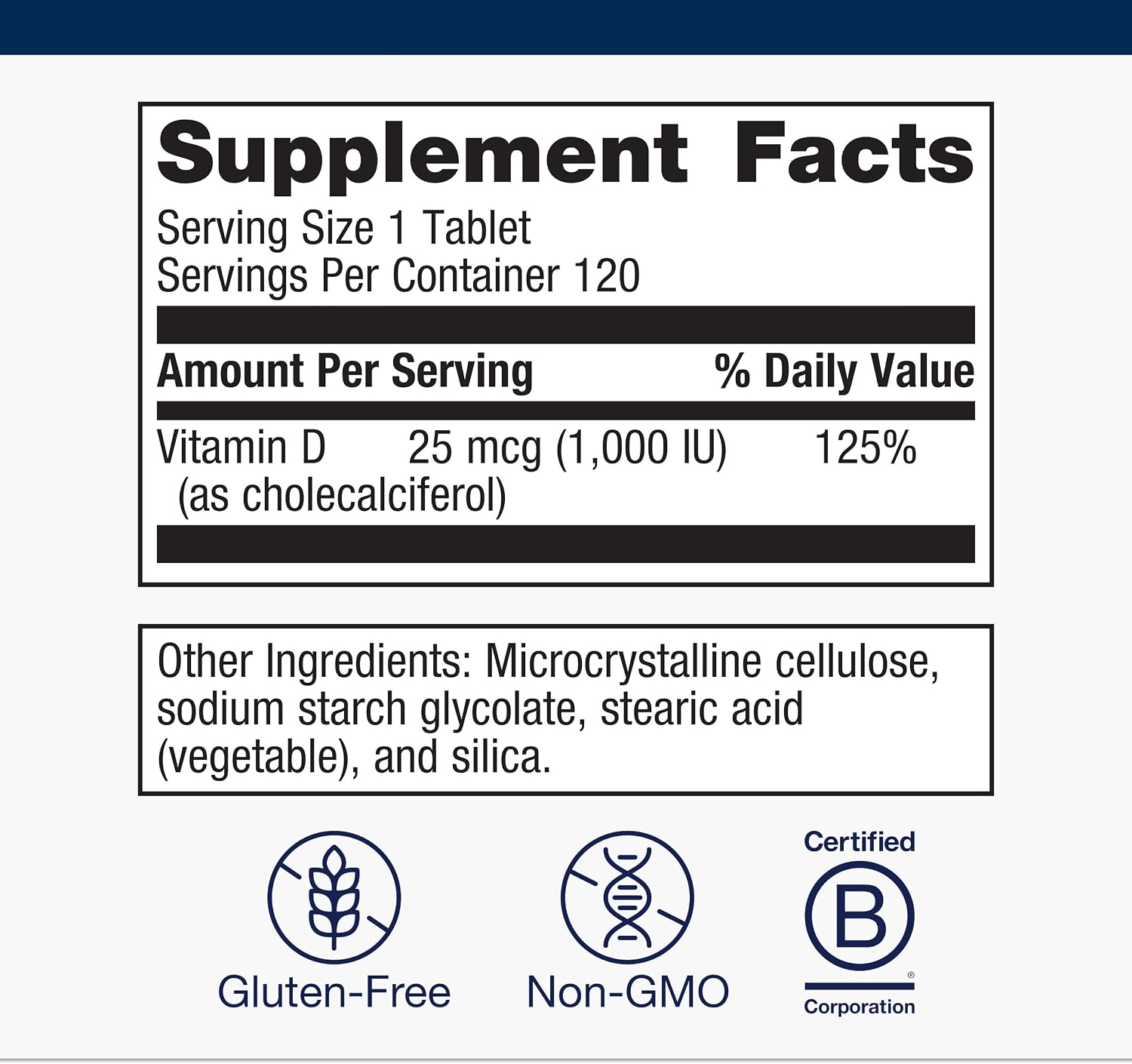 Metagenics Vitamin D3 1000 IU - 120 Tablets - görsel 4