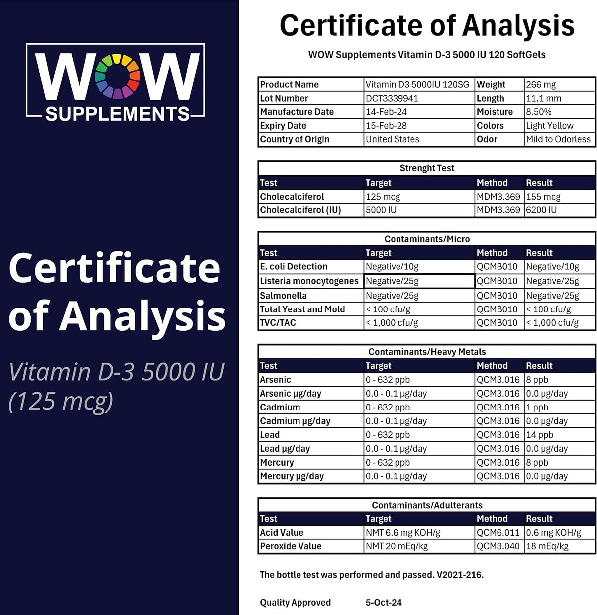Vitamin D3 5000 IU Soft gel capsules - 125 mcg - Non-GMO, Gluten-free - 120 Count - görsel 8