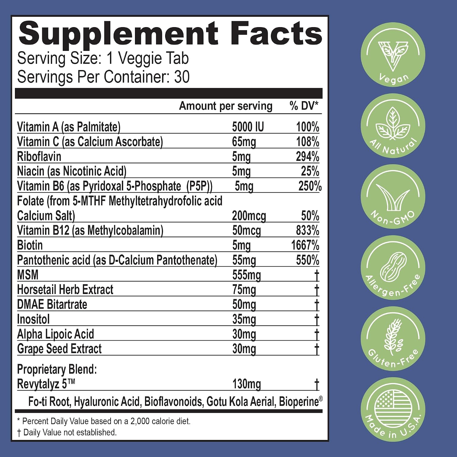Essential Source Biotin 5000 mcg – Hair, Skin and Nails Vitamins for Women and Men – 30 Tablets - görsel 5
