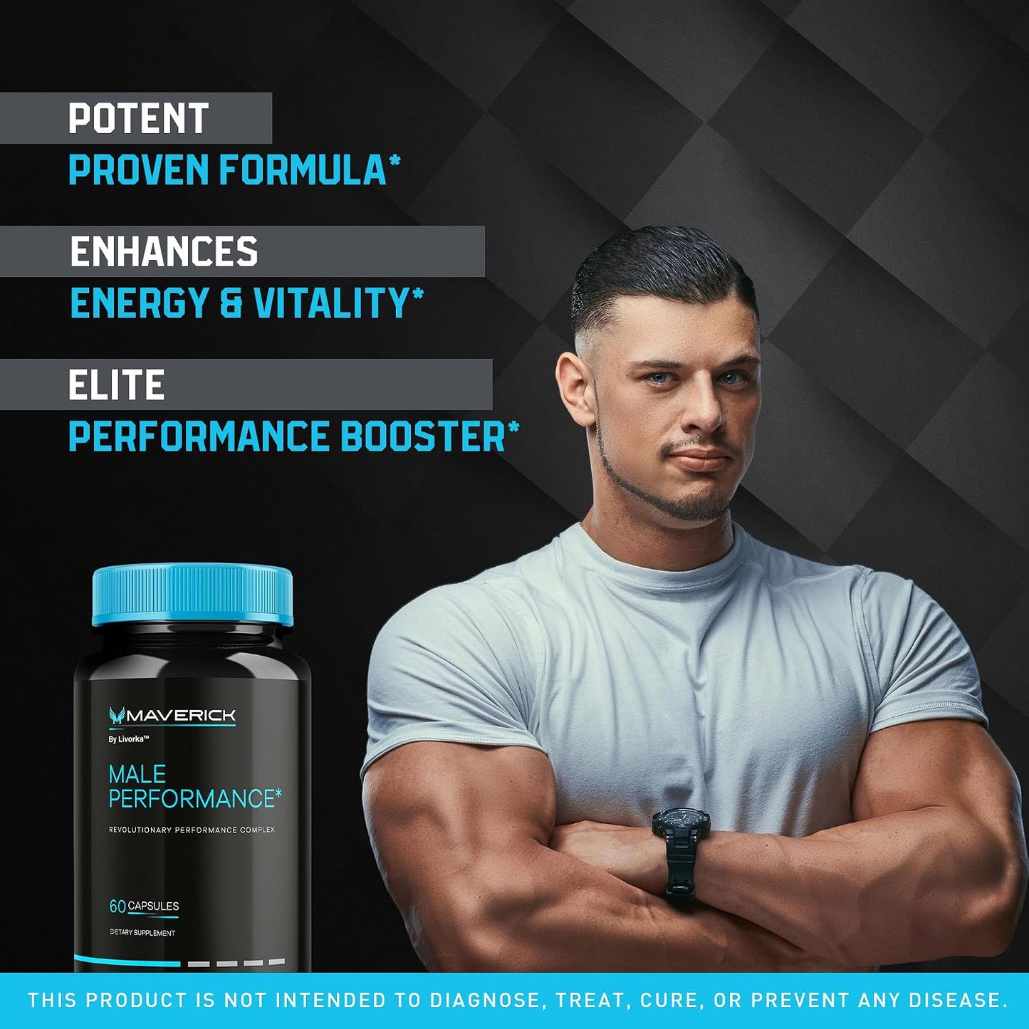 (3 Pack) Maverick Capsules - Official Maverick Supplement for Men, Advanced Formula for Stamina, Vitality & Wellness, All Natural Formula, 180 Capsules for 3 Months - görsel 3
