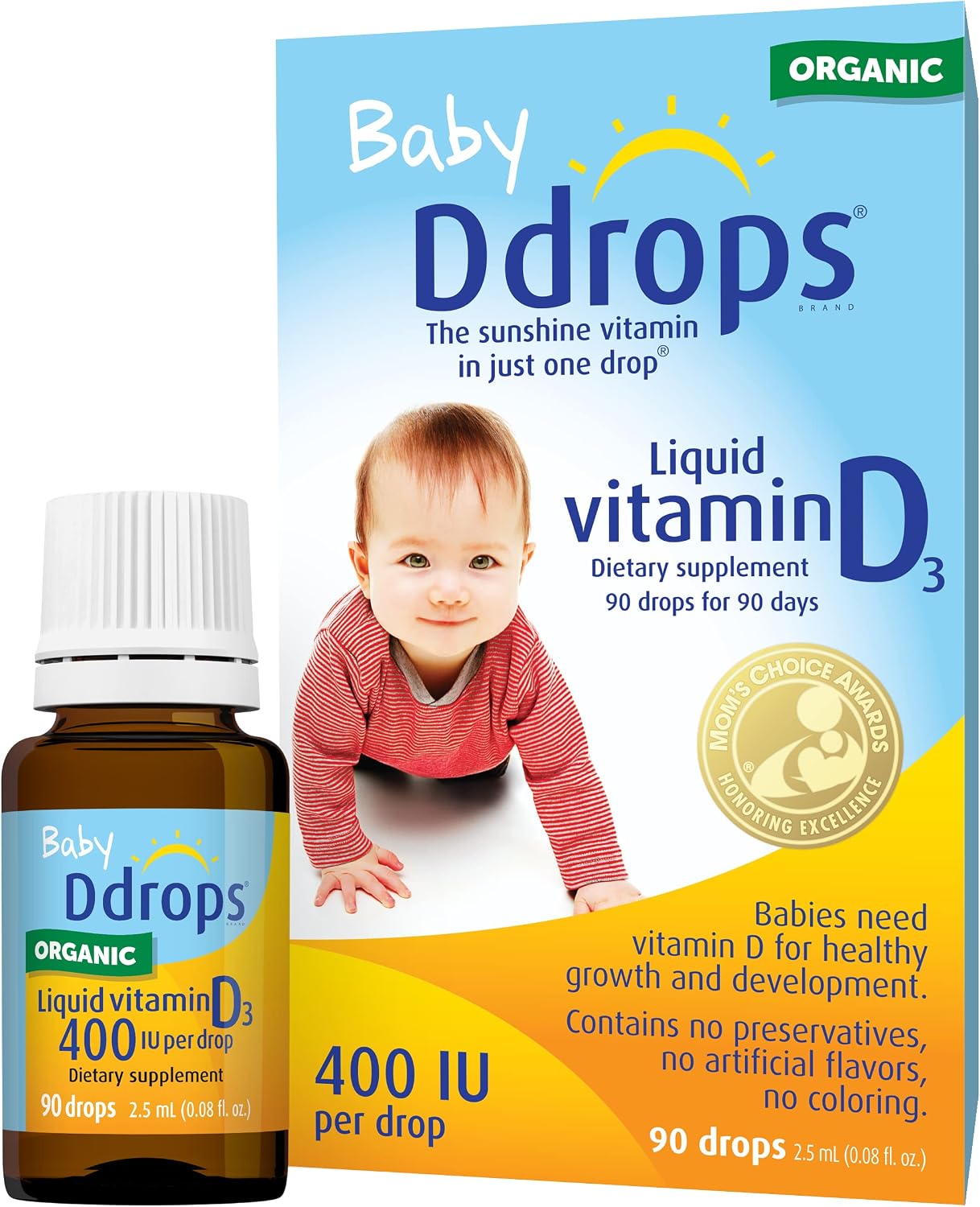 Ddrops Vitamin D Baby Drops - 400 IU, 90 Drops - görsel 1