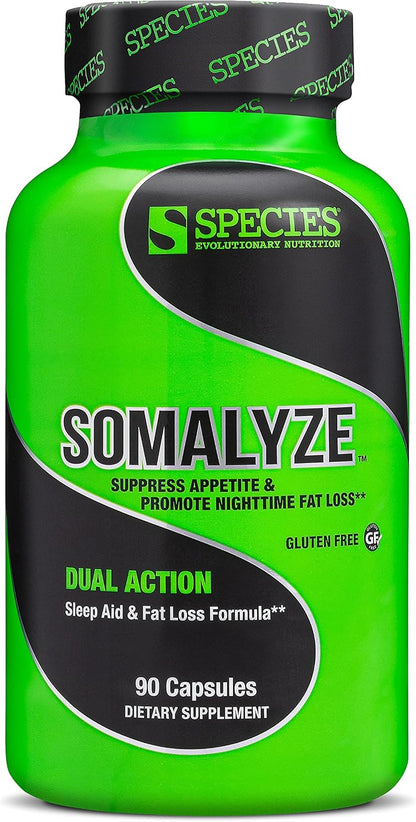 Species Nutrition Somalyze Stimulant Free Appetite Suppressant with GABA and Melatonin, Gluten-free Capsules, 90 Capsules