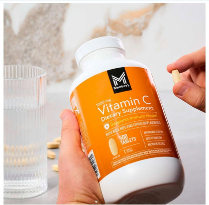 Vitamin C 1000mg with Citrus Bioflavonoids & Rose Hips – Immune Defence Support – 500 Tablets