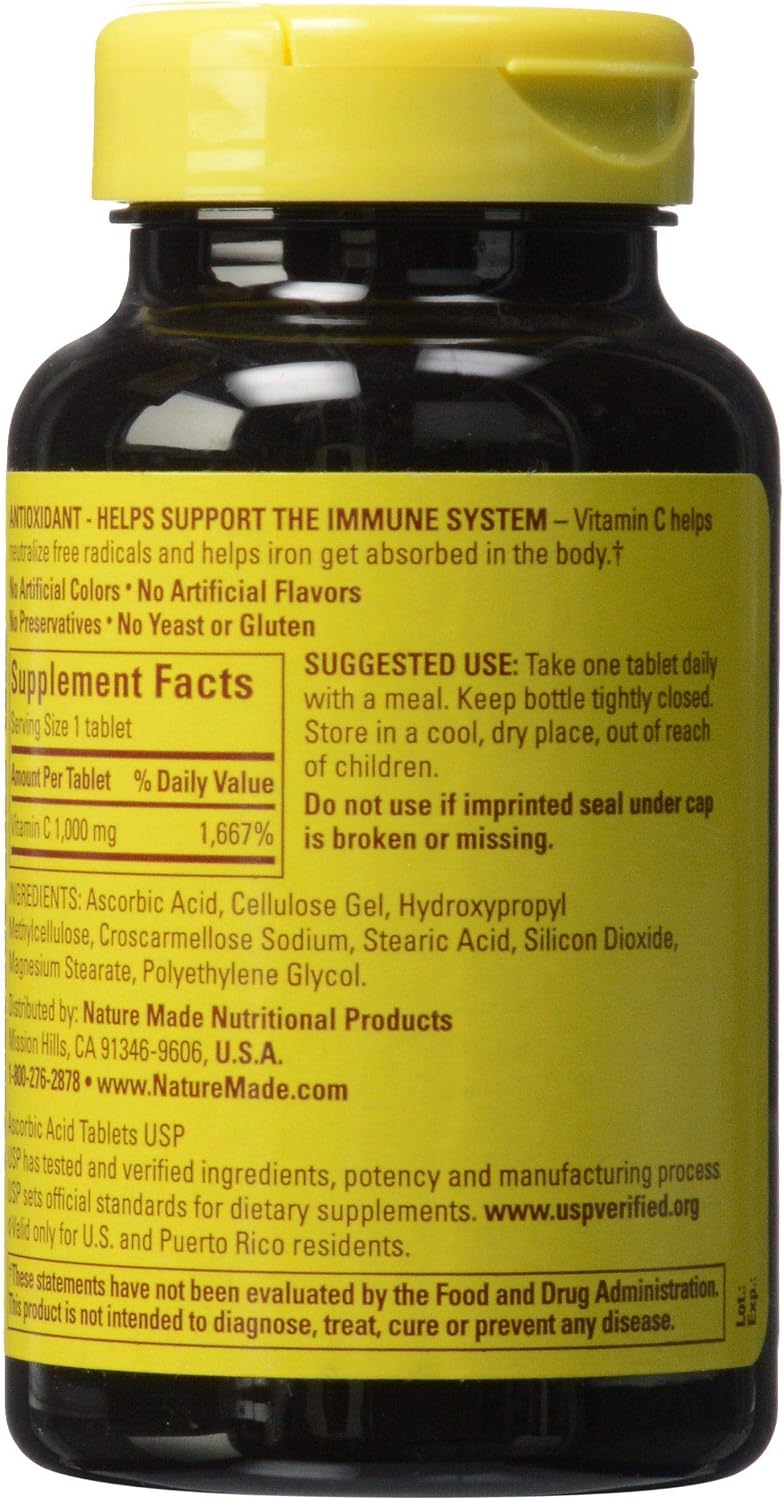 Nature Made Vitamin C 1000 mg Tablets, 100 Tablets - görsel 4