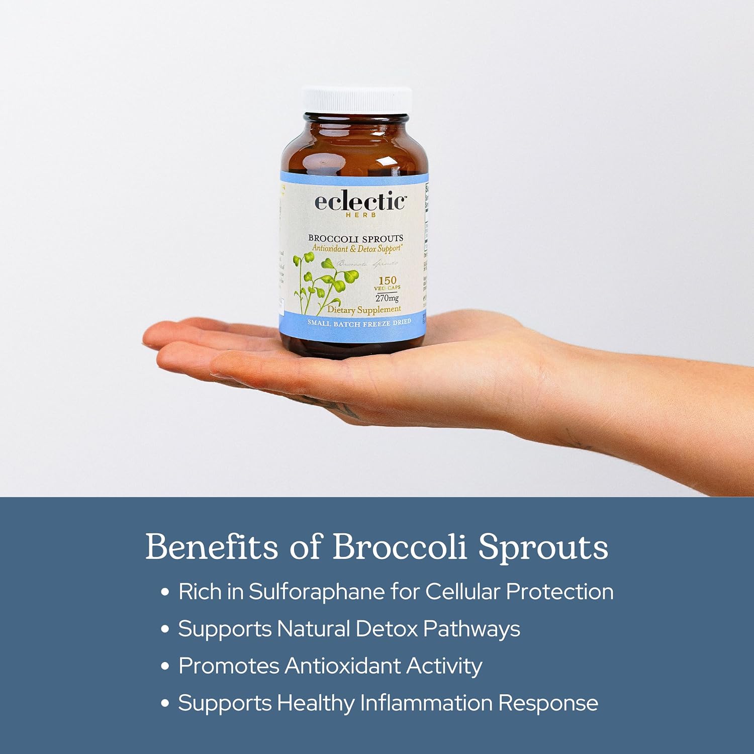 Organic Broccoli Sprouts – Freeze-Dried Superfood, 100 Capsules - görsel 4