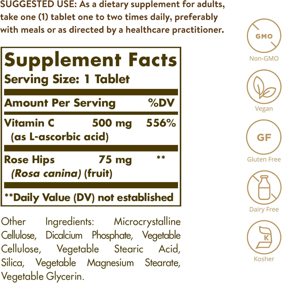 Solgar Vitamin C 500 mg with Rose Hips - görsel 2