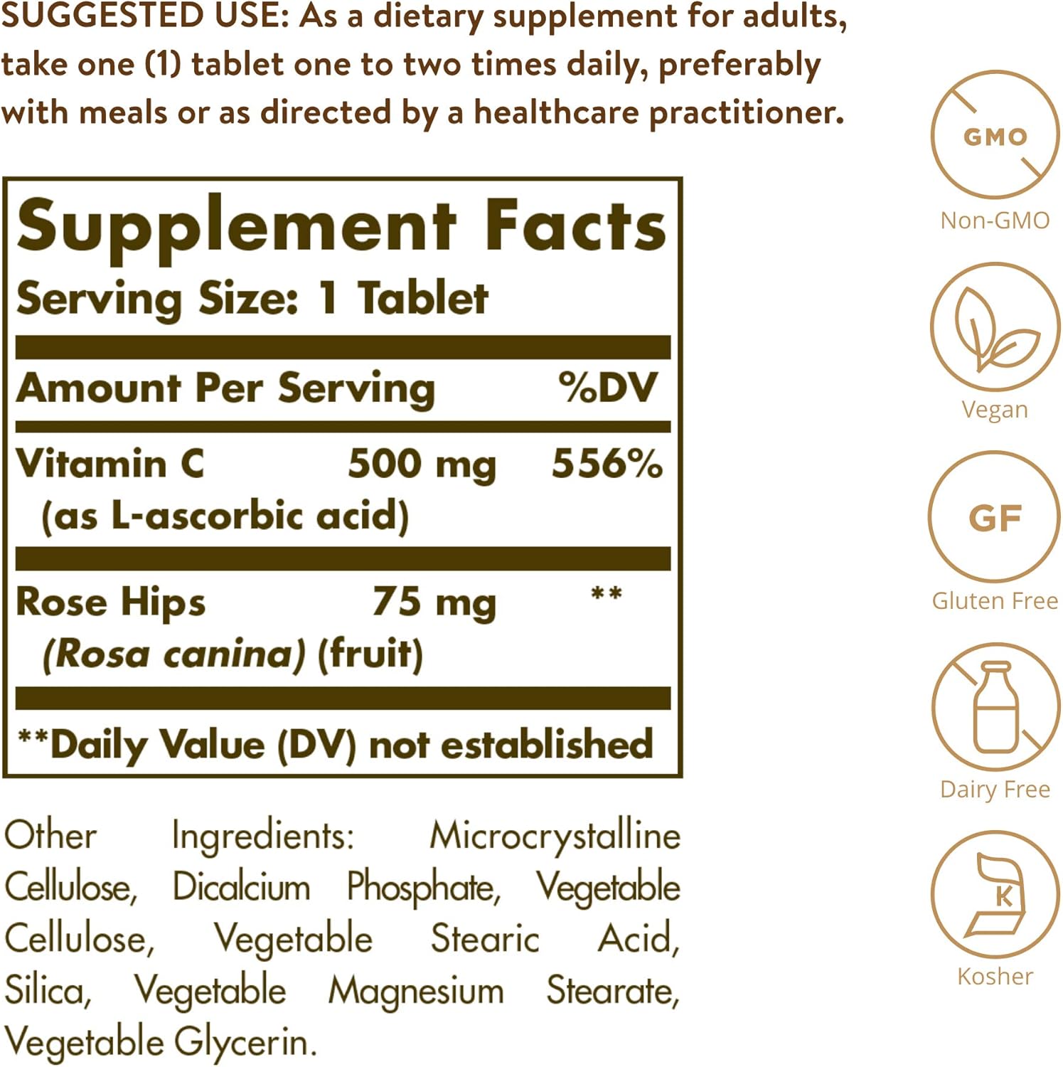 Solgar Vitamin C 500 mg with Rose Hips - görsel 2