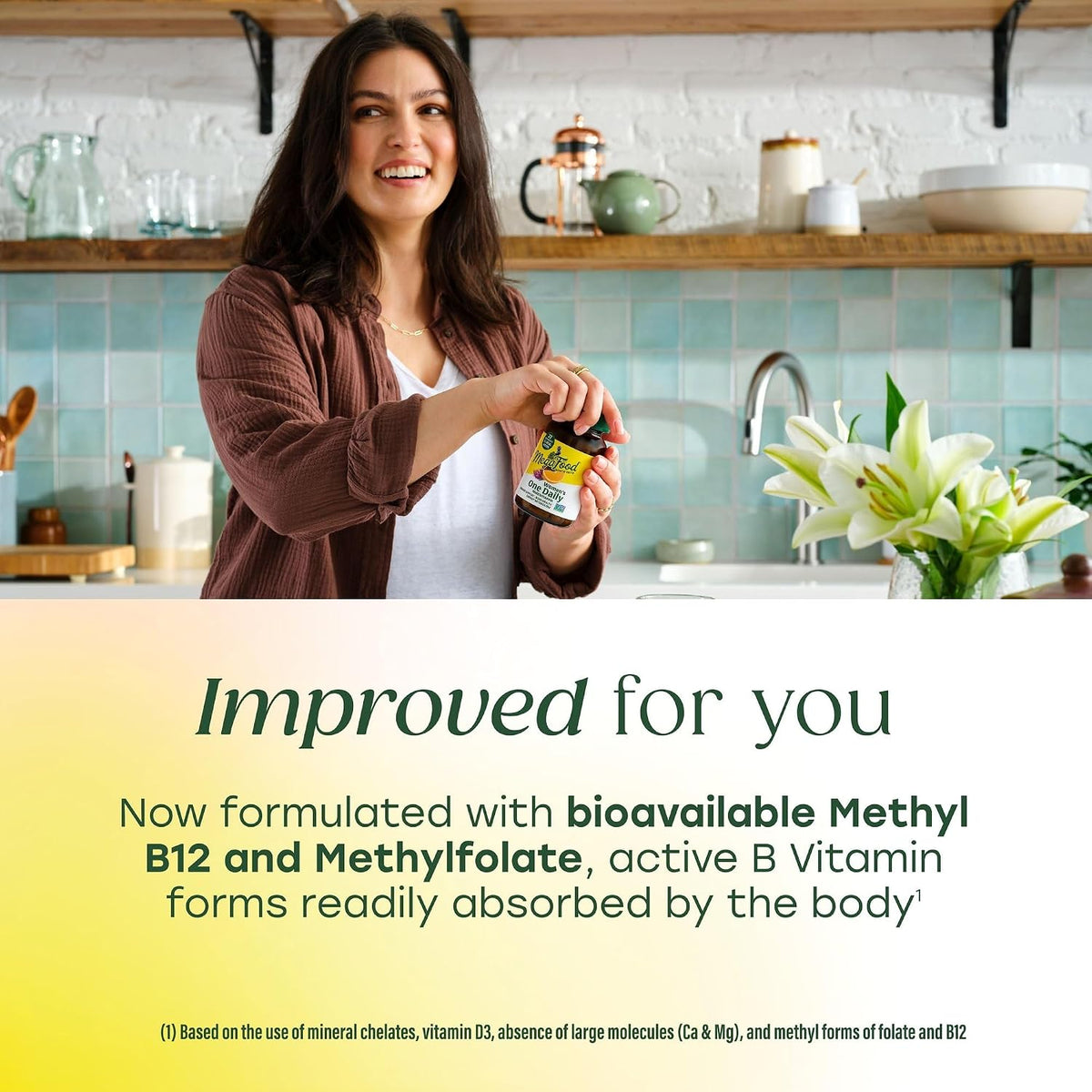 MegaFood Women's Multivitamin One Daily - with Iron, Vitamin C, Vitamin D & B Vitamins - 30 Tablets - görsel 6