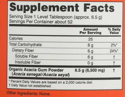 NOW Foods Acacia Fibre Organic Powder - 340 g – Image 3
