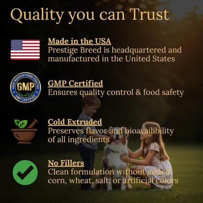 Prestige Breed Australian Shepherd Multivitamins, 90 Chews, Made in the USA with Real Bacon