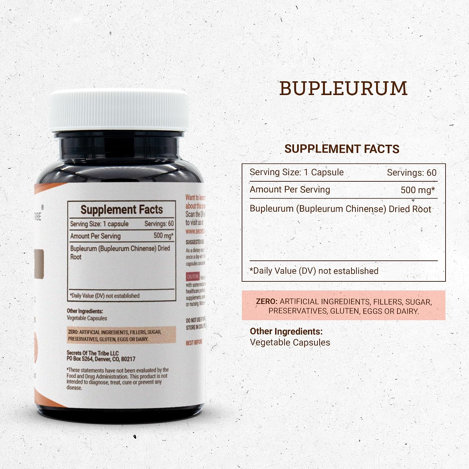 Secrets of the Tribe Bupleurum 500 mg – 60 Capsules - görsel 3