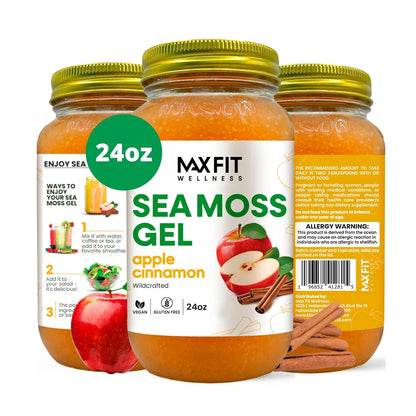 MAX FIT Sea Moss Gel (680 g) - Wildcrafted from Saint Lucia, 92 Vitamins & Minerals, Non-GMO, Vegan