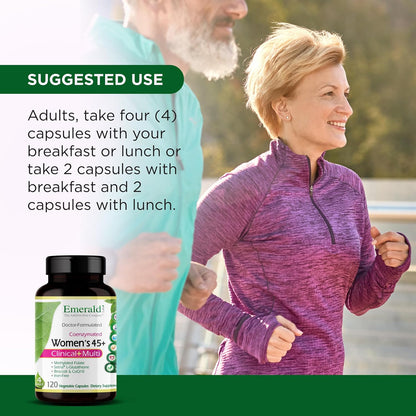 Emerald Labs Women 45+ Clinical Multi – Multivitamin for Bone & Cardiovascular Health, 120 Capsules