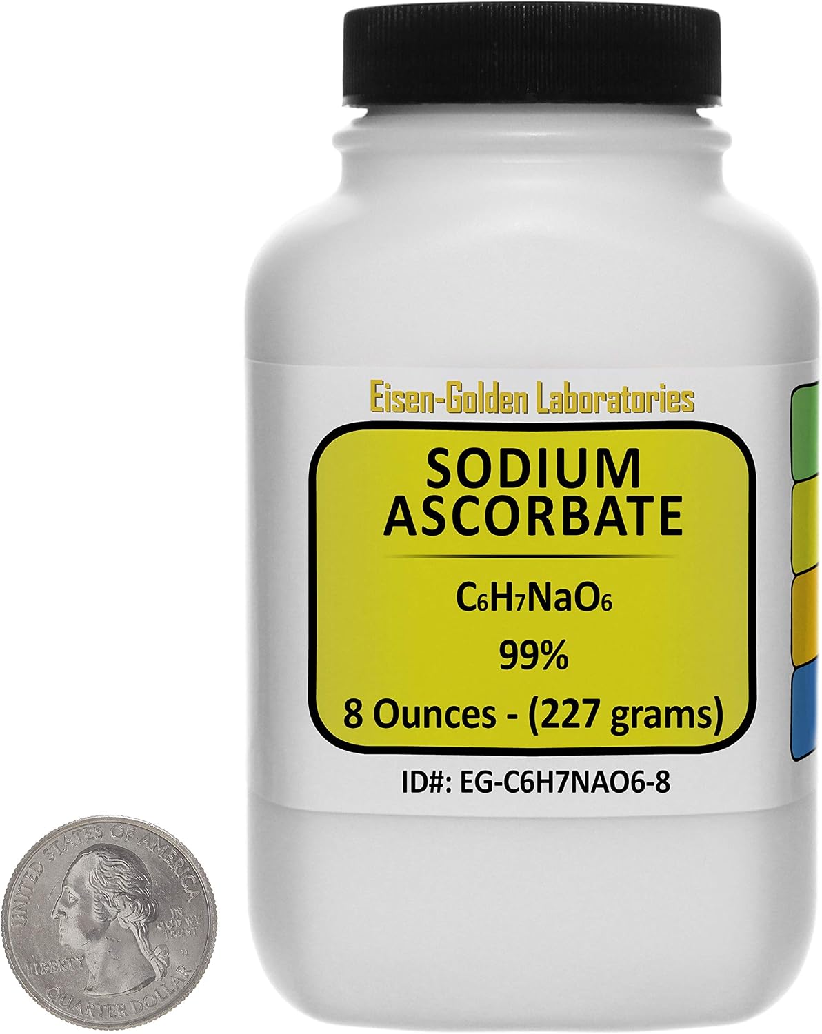 Sodium Ascorbate [C6H7NaO6] 99% Pharmaceutical Grade Powder 227 g in a Bottle - görsel 1