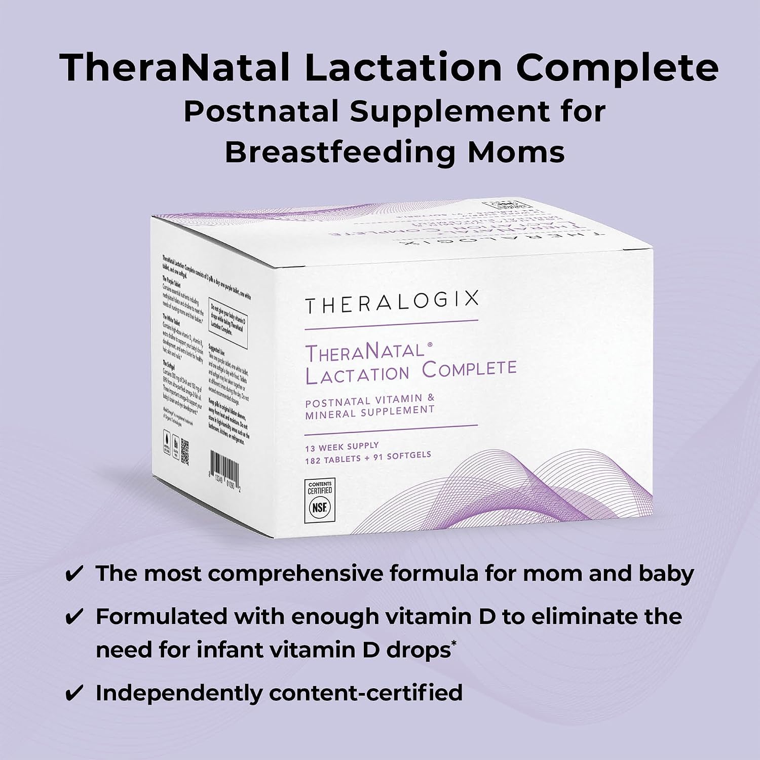 Theralogix TheraNatal Lactation Complete Postnatal Vitamin Supplement (13-Week Supply) - görsel 2