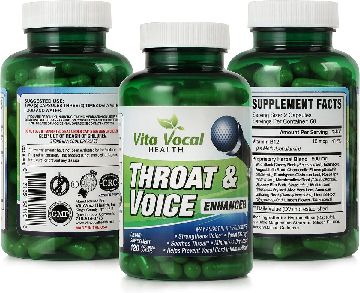 VitaVocal Throat & Voice Enhancer - Natural Herbal Food Supplement for Vocal Clarity and Throat Comfort - görsel 2