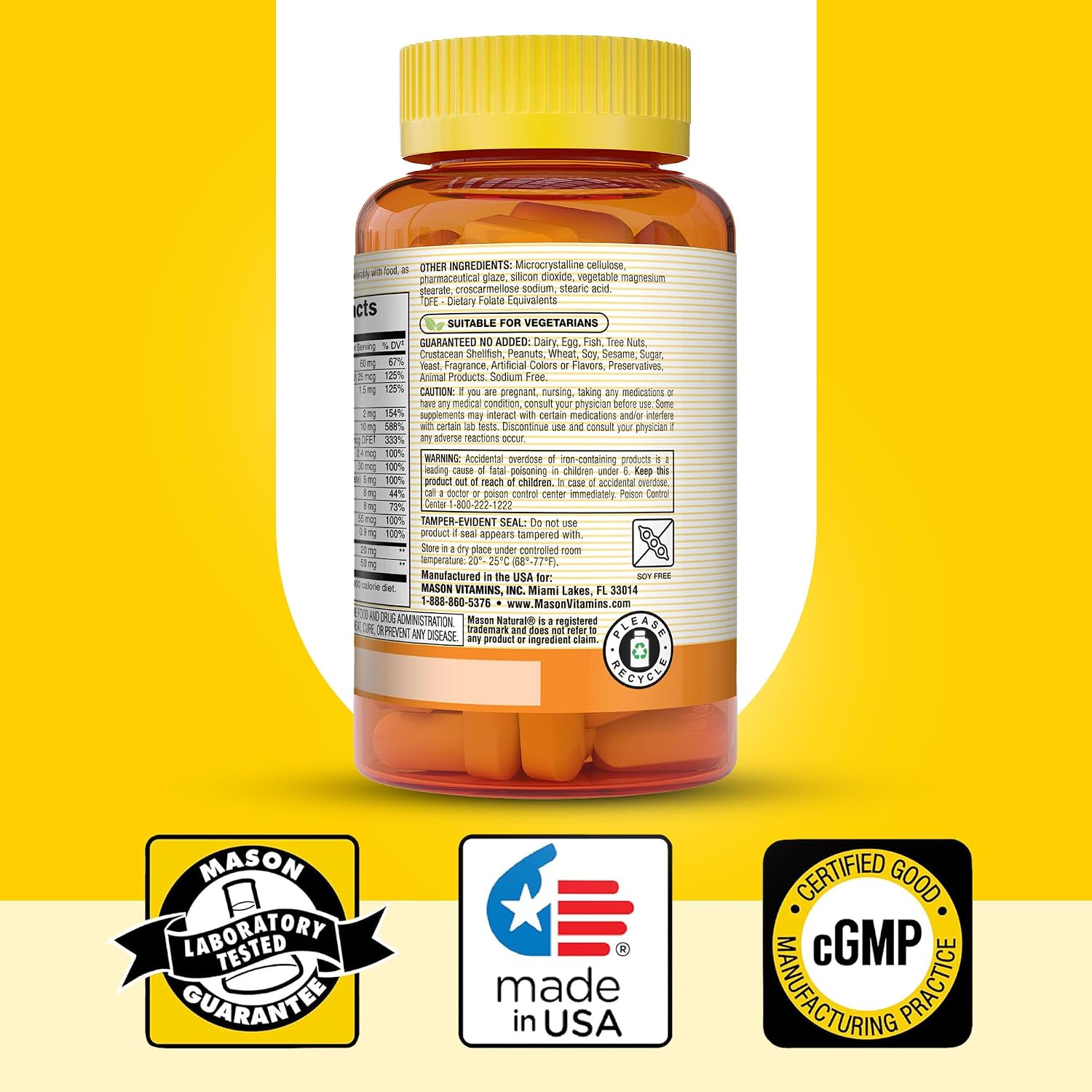 MASON NATURAL Renal Multivitamin with ALA & B Vitamins, 100-Day Supply - görsel 6