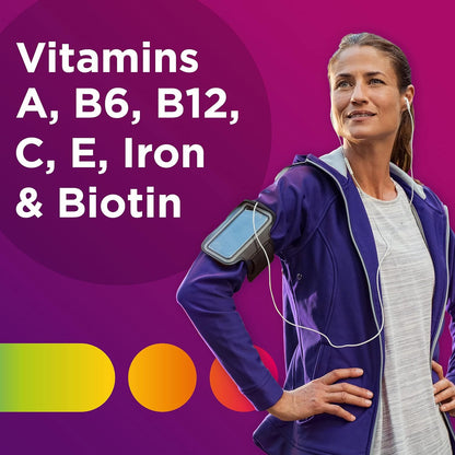 Centrum Multivitamin for Women, Multivitamin/Multimineral Supplement with Iron, Vitamin D3, B Vitamins and Antioxidant Vitamins C and E, Gluten-free, Non-GM Ingredients - 65 Tablets