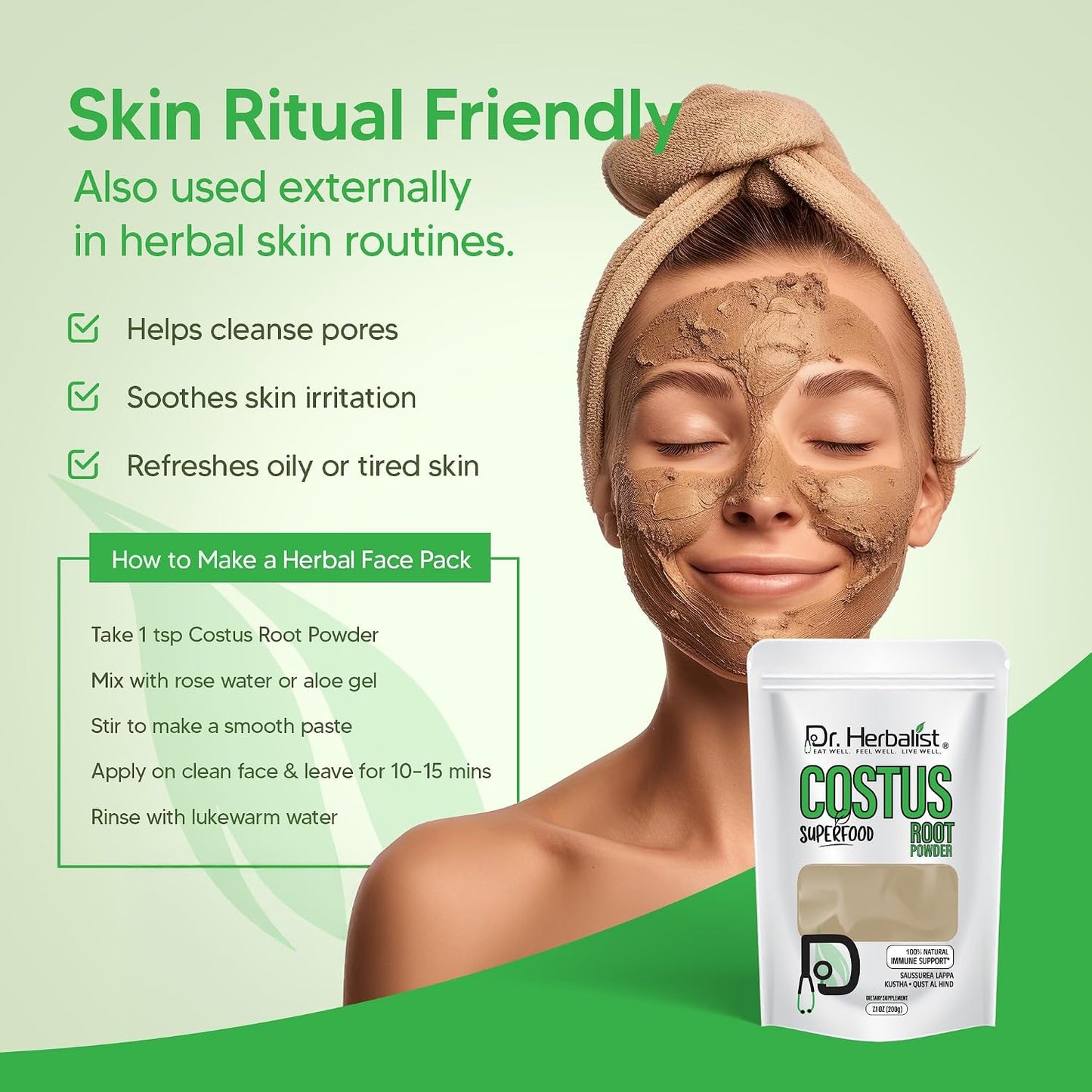 Dr. HERBALIST Costus Root Powder - 200g (Pure Saussurea costus) - görsel 9