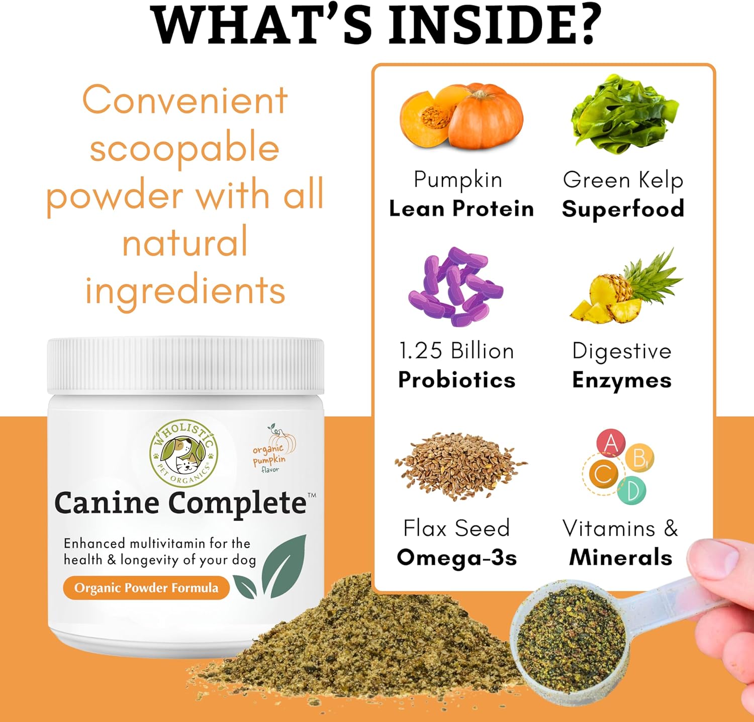 Wholistic Pet Organics Canine Complete Dog Multivitamin Powder - görsel 5