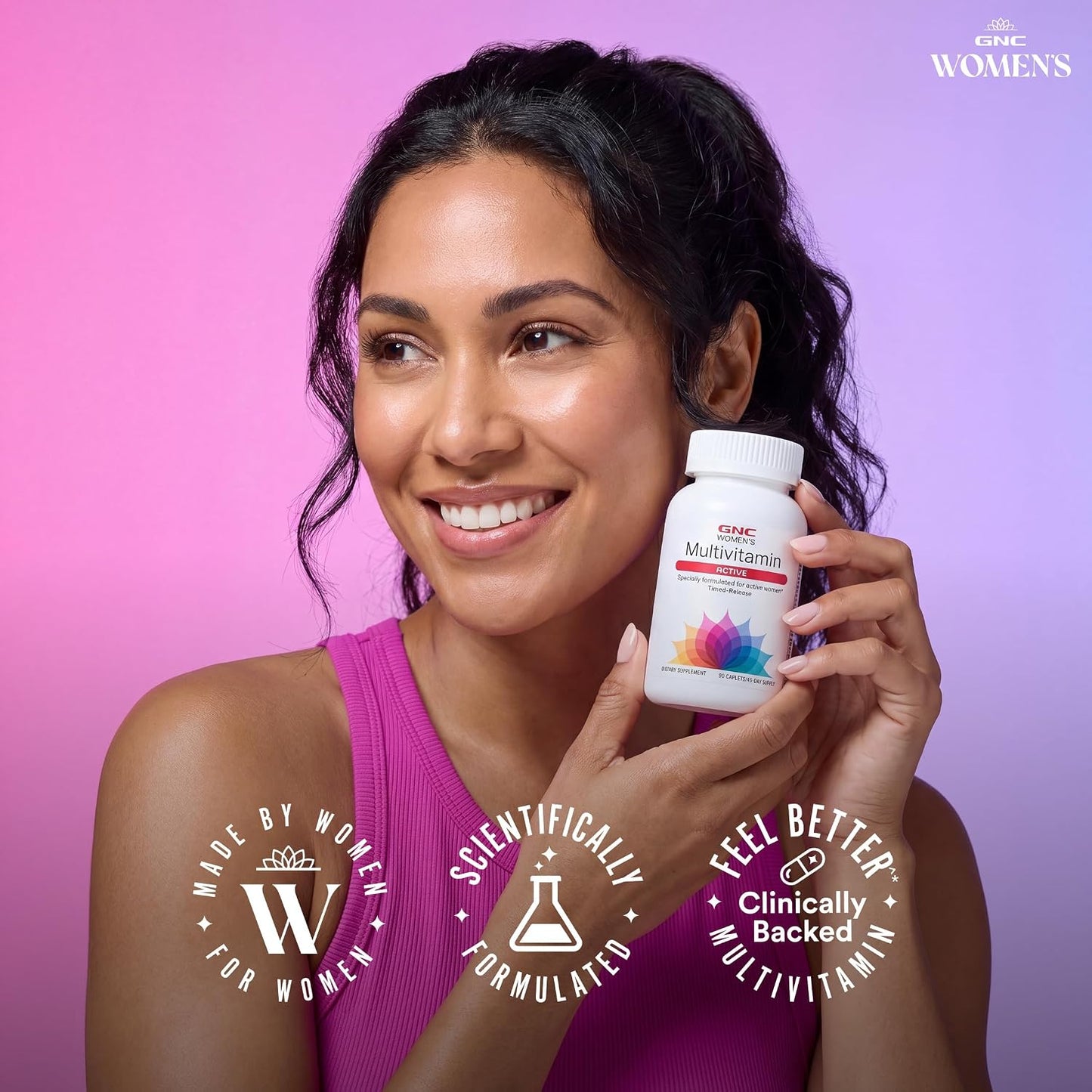 GNC Women’s Active Multivitamin Tablets - Complete Nutrition for Energy, Bone Health, and Immune Support (90 Tablets) - görsel 6