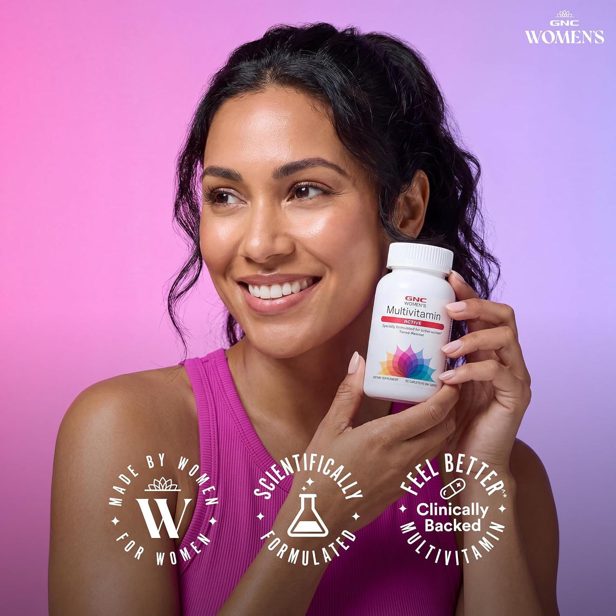 GNC Women’s Active Multivitamin Tablets - Complete Nutrition for Energy, Bone Health, and Immune Support (90 Tablets) - görsel 6