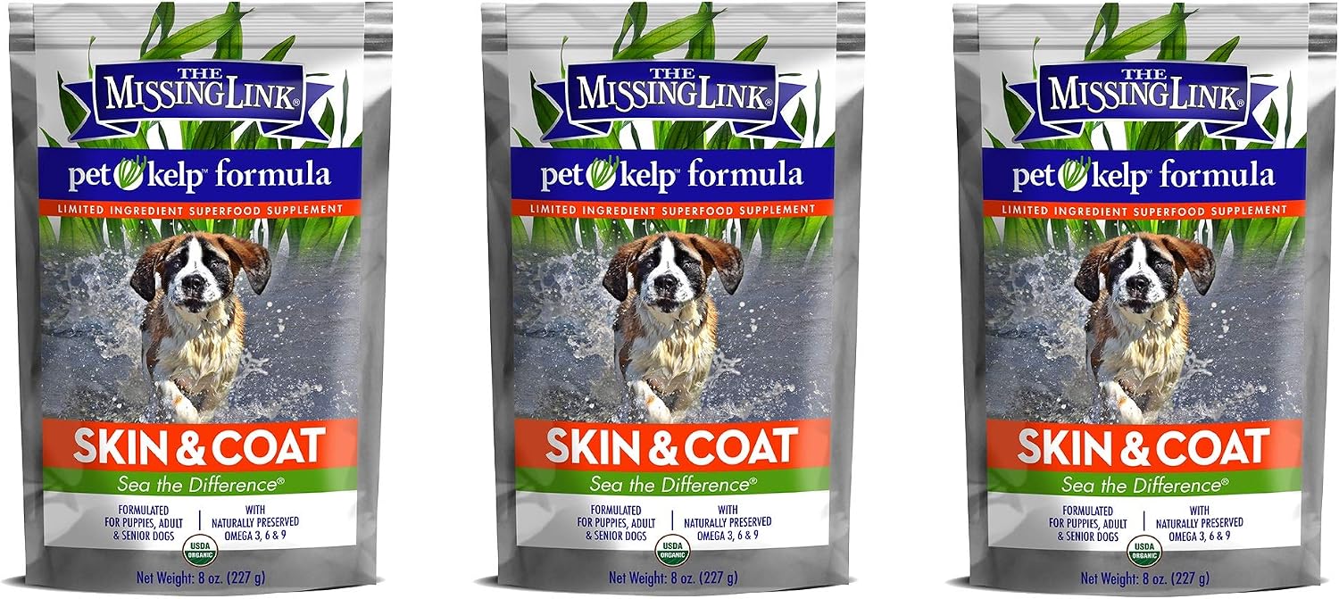 The Missing Link Pet Kelp Formula 3-Pack, 227 g Each, Superfood Supplement for Dogs - görsel 1