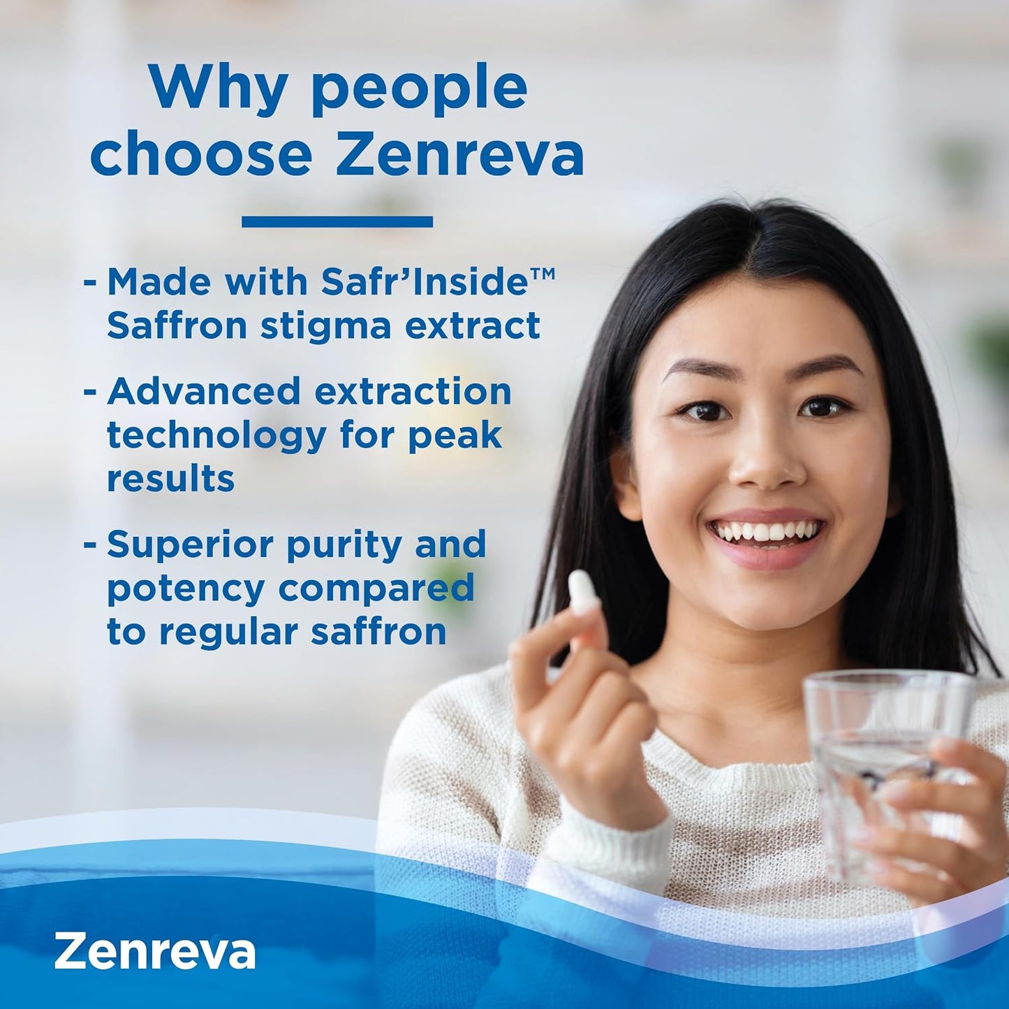 CalmCo Zenreva - Pure Saffron Extract - Non-GMO Vegan Capsules - 30 Count - görsel 6