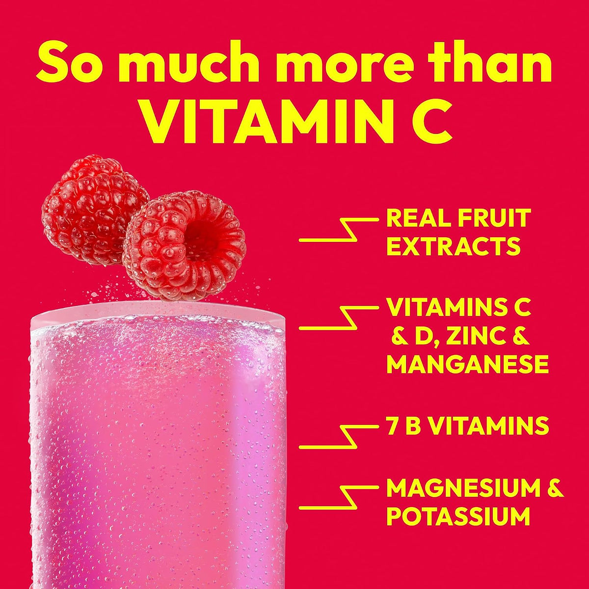 Emergen-C 1000mg Vitamin C Powder, Raspberry Flavour - 60 Packets - görsel 3