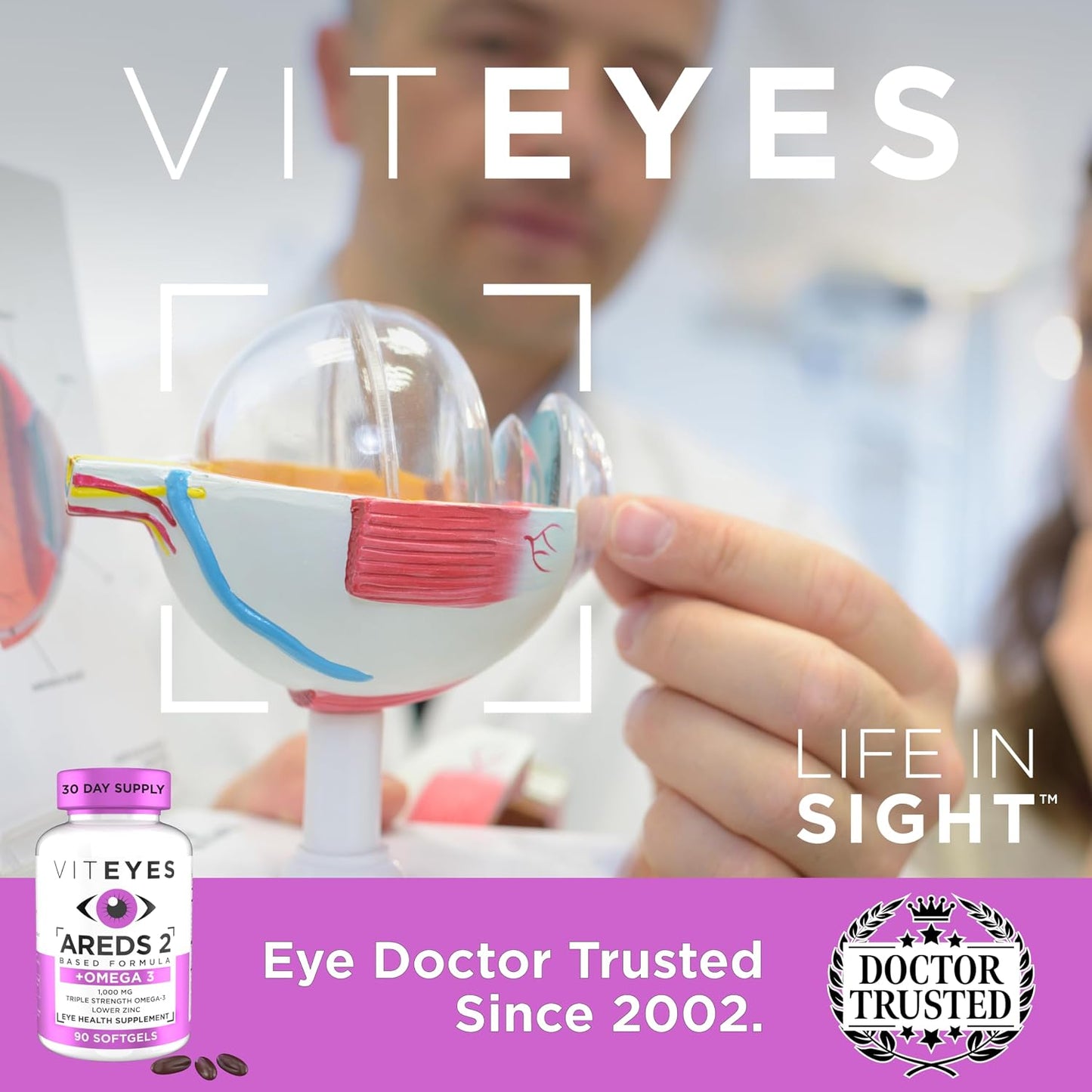 Viteyes AREDS 2 + Omega-3 Macular Health Formula Softgels, Triple Strength Omega-3, 90 Softgels - görsel 5
