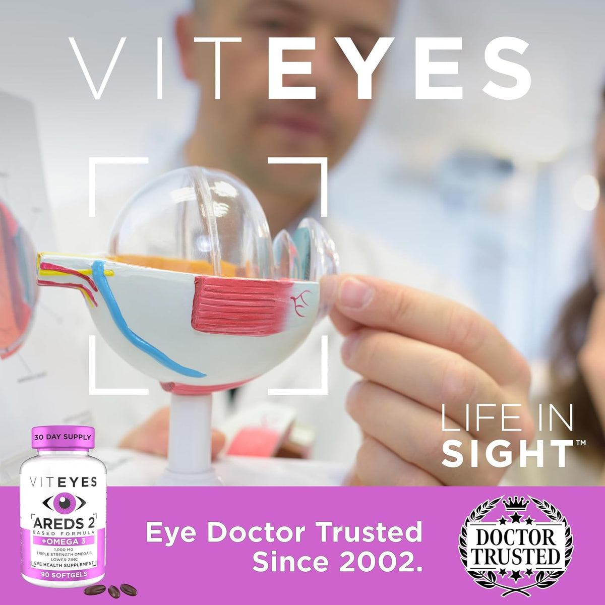 Viteyes AREDS 2 + Omega-3 Macular Health Formula Softgels, Triple Strength Omega-3, 90 Softgels - görsel 5
