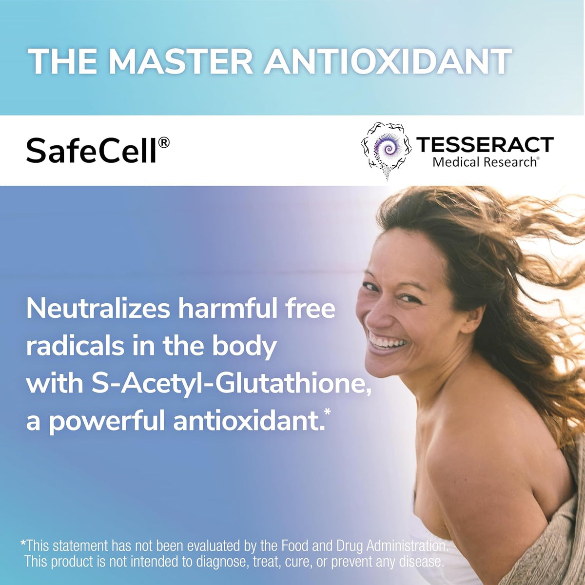 Tesseract SafeCell S-Acetyl Glutathione Supplement, 300mg, 60 Vegetarian Capsules - görsel 4