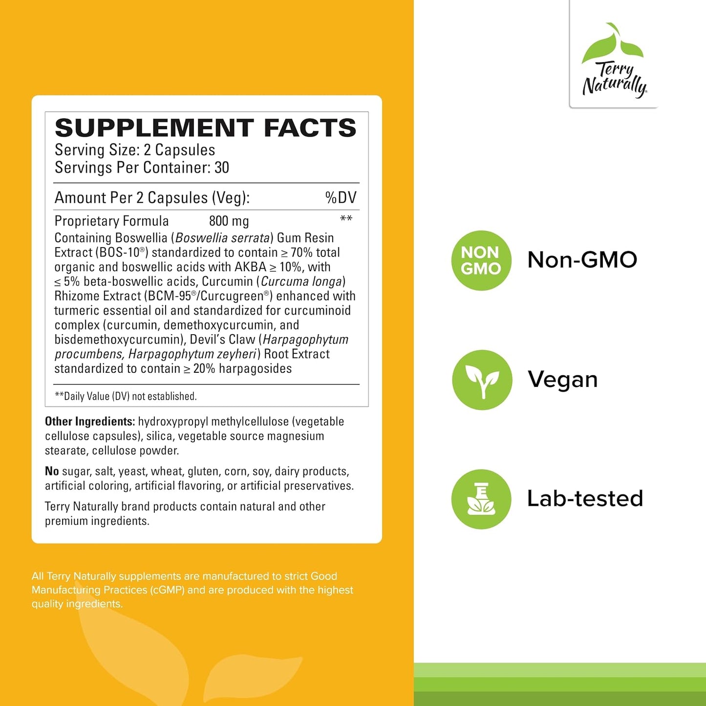 Terry Naturally Arthocin – 60 Capsules – Joint Lubrication and Flexibility Support - görsel 3