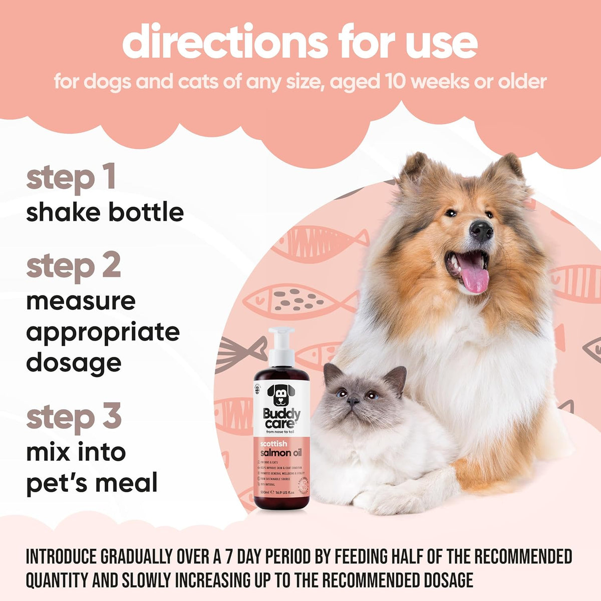 Buddycare Scottish Salmon Oil for Dogs and – Contributes to Normal Brain Function: DHA, an omega-3, contributes to – Image 7