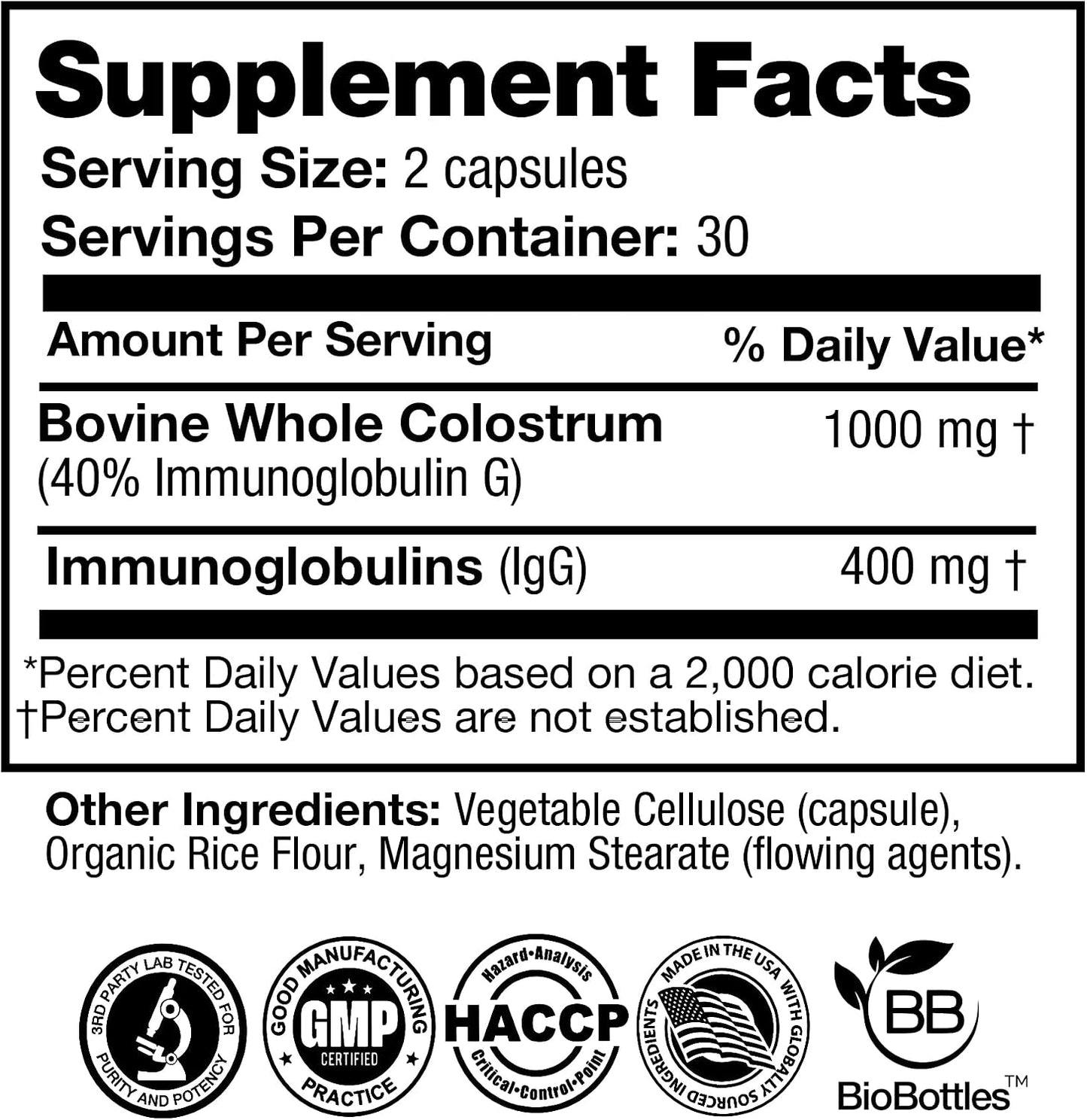 FeelGood Superfoods Bovine Colostrum Capsules – Gut Health and Immune Support – 2000mg Daily Serving – 60 Capsules - görsel 5