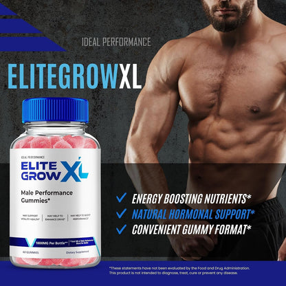 Elite Grow XL Gummies – Maximum Strength Performance Gummies for Men (2 Pack)