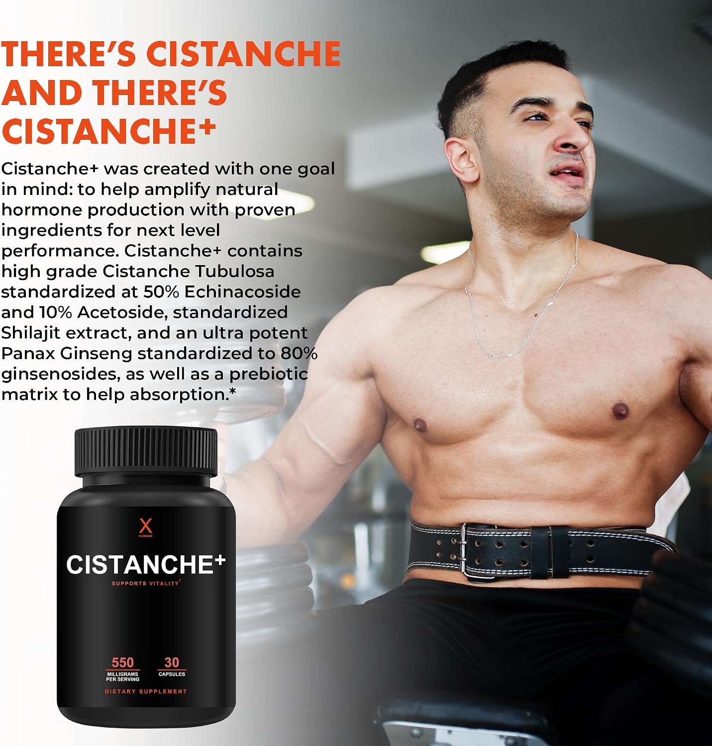 Humanx Cistanche+ 550mg – Premium Cistanche Tubulosa Extract for Men - görsel 4