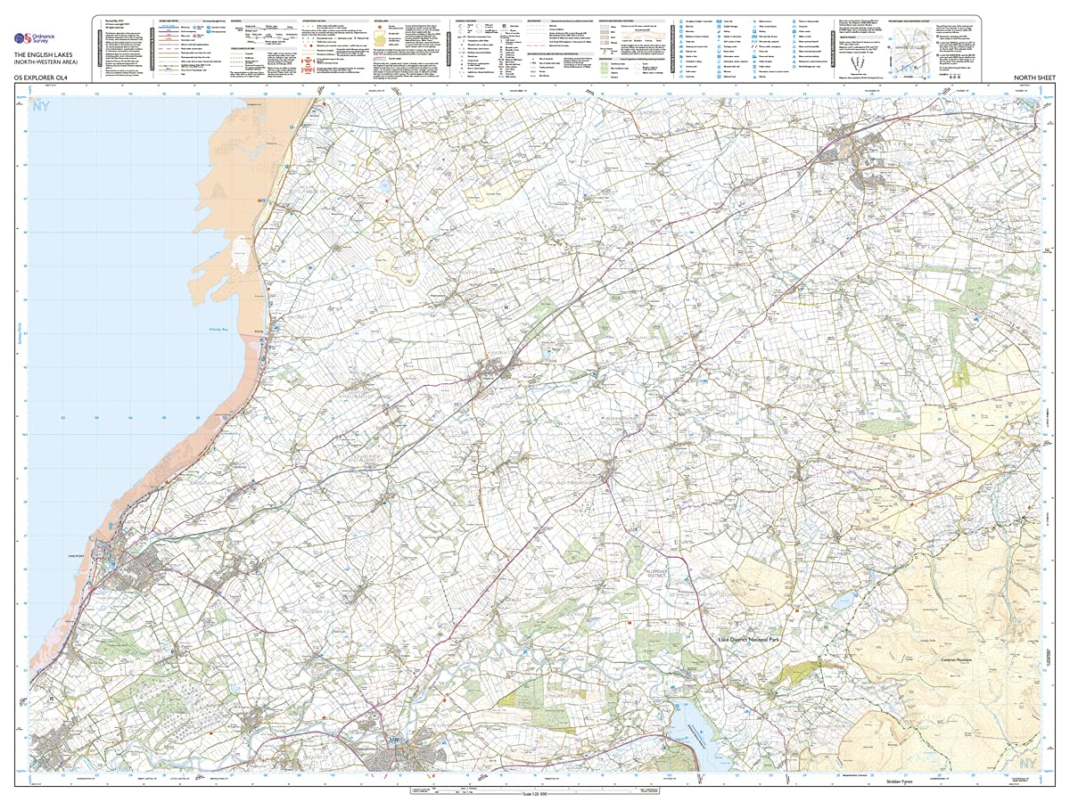 Lake District OS Explorer Map OL4 – The English Lakes: North Western Area – Keswick, Cockermouth & Wigton - görsel 3