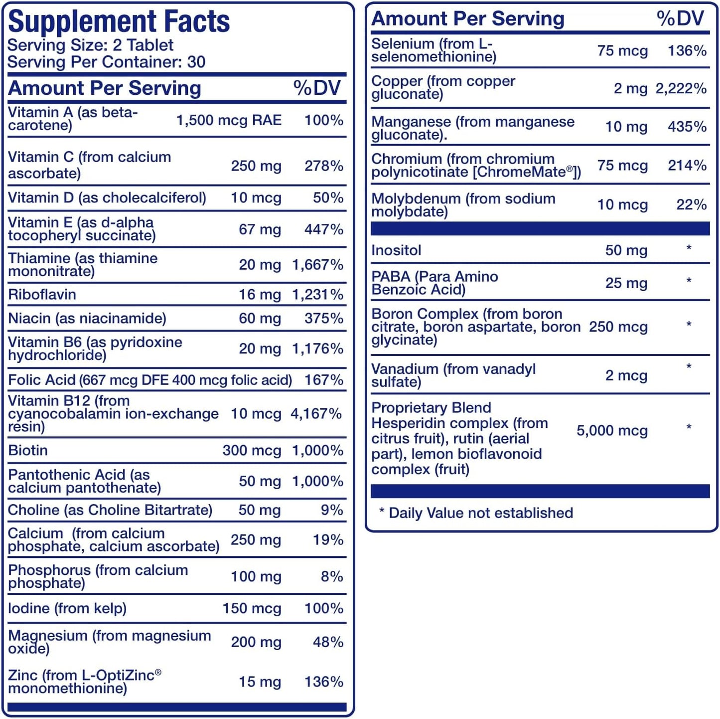 30-In-1 Adult Multivitamin without Iron – Over 50 Multivitamin for Women and Men - görsel 4