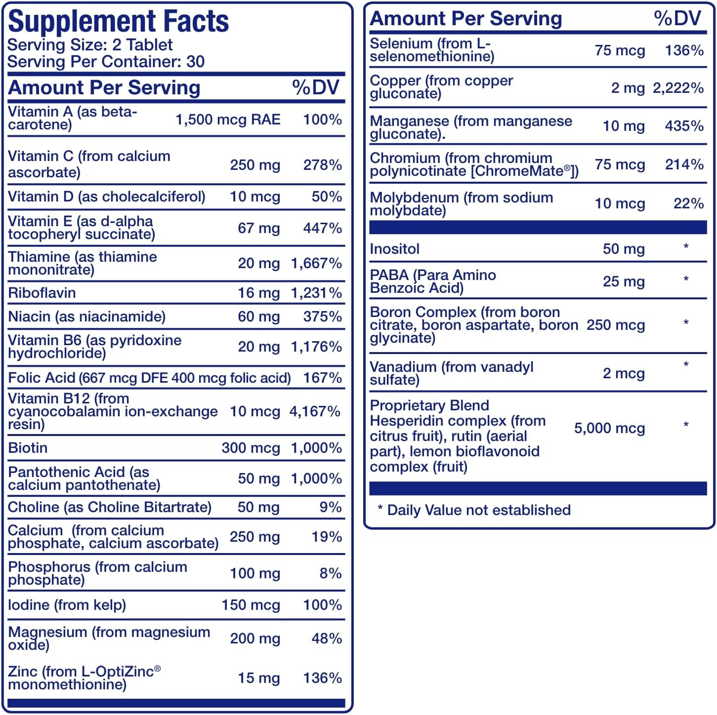 30-In-1 Adult Multivitamin without Iron – Over 50 Multivitamin for Women and Men - görsel 4