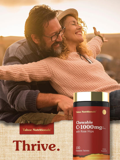 Carlyle Vitamin C Chewables | 1000mg | 100 Tablets | Natural Orange Flavour
