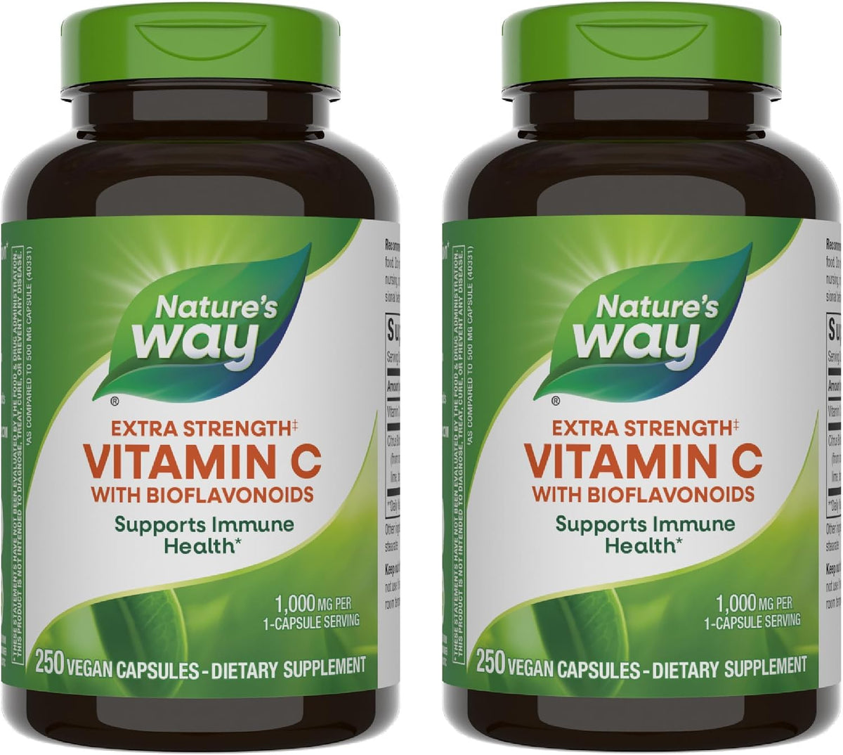 Nature's Way Extra Strength Vitamin C with Bioflavonoids, 1000 mg, 250 Vegan Capsules - görsel 1