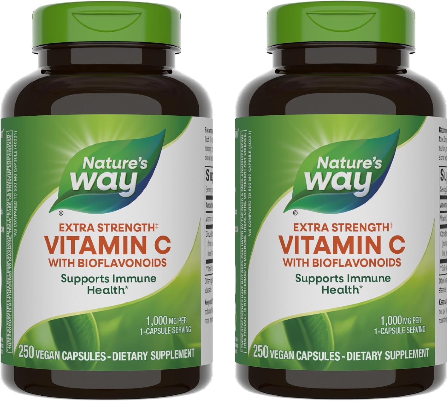Nature's Way Extra Strength Vitamin C with Bioflavonoids, 1000 mg, 250 Vegan Capsules - görsel 1