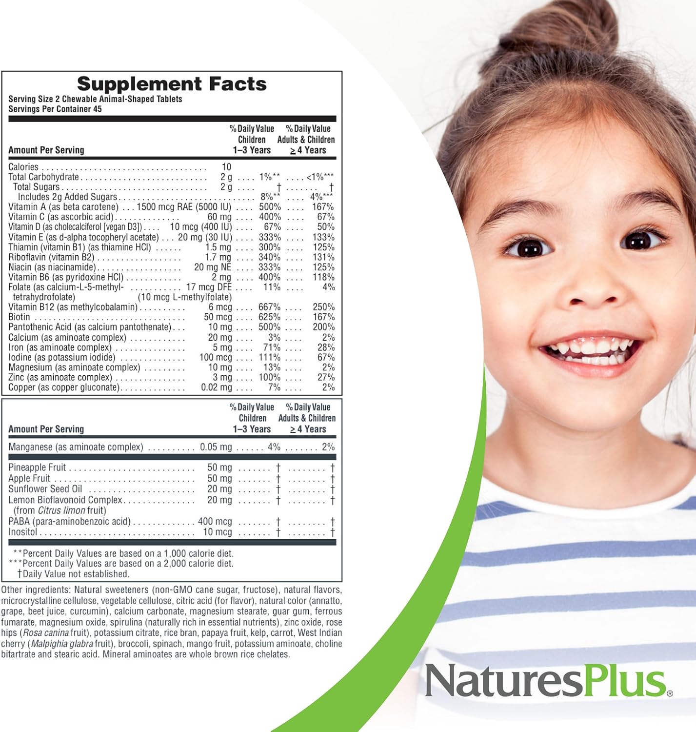 NaturesPlus Animal Parade Children's Chewable Multivitamin - 90 Tablets (Pack of 2) - görsel 5