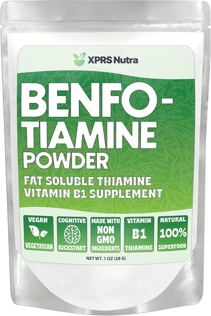 XPRS Nutra Benfotiamine Powder (Thiamine) – – Purity: Look for products with no unnecessary fillers or additives. – Image 1